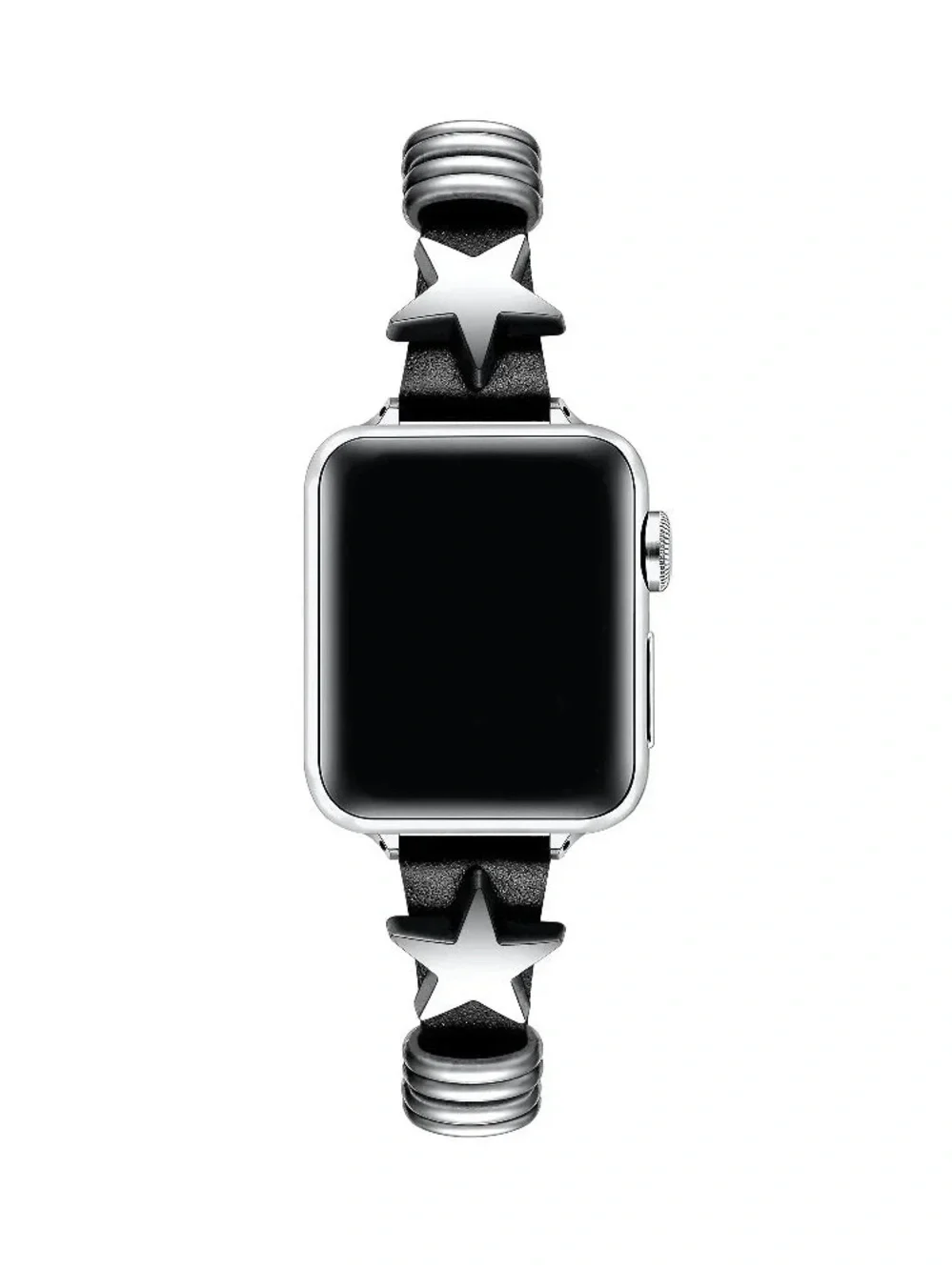 NWT Posh Tech/FreePeople Austin Star Leather Band for Apple Watch - Black/Gray